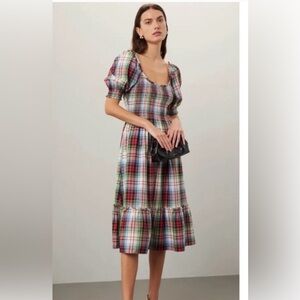 Hill House Louisa Nap Dress in Tartan Size XS $60